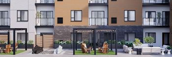 The Hendrey-Exterior Courtyard Rendering